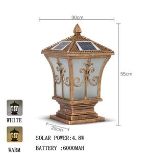 Lampadaire solaire extérieur LED E27 IP65 en alliage d'aluminium pour clôture, portail et poteaux - Product Image 5