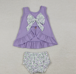 Conjuntos de Ropa para Hermanas Bebés Niñas, Sin Mangas, con Bordado de Lazos y Gansos, Túnica con Flores y Pantalones Cortos - Product Image 2