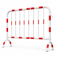 Barrière de contrôle des foules robuste de qualité ingénierie, réfléchissante, protection IP66, résistante aux chocs M40, 1,2x2m, en acier galvanisé épais pour la route