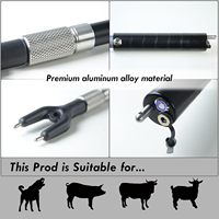 Bastón Eléctrico Retráctil de Aluminio para Ganado, Recargable, para Cerdos, Vacas, Ovejas, Perros, Herramientas para Granjas de Animales, Alta Calidad