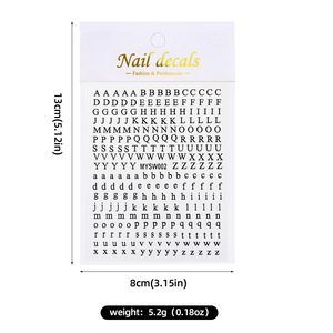 Autocollants pour ongles multicolores alphabet A-Z, autocollants 3D lumineux autocollants pour nail art, scrapbooking, décoration de coque de téléphone - Product Image 5