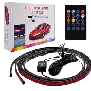 Nouvelle bande lumineuse LED RGB 12V pour châssis de voiture avec télécommande, application, synchronisation vocale et musicale, 5W pour la décoration automobile - Product Image 4