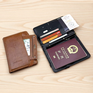 Porte-passeport court imperméable tendance pour unisexe, grande capacité, organisateur de voyage multifonctionnel, emplacements pour cartes, étui pour documents d'identité - Product Image 3