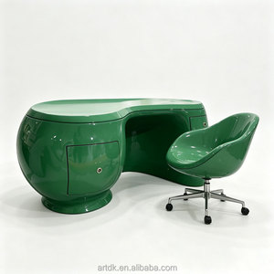 Bureau de réception incurvé en gros, table de direction de forme organique personnalisée pour salon de beauté, hall d'hôtel, OEM disponible - Product Image 6