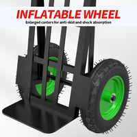 Carretilla de Plataforma Plegable de Grado Industrial - Transportador de Carga Pesada de 300 kg con Mango Ergonómico para Envíos en Almacenes