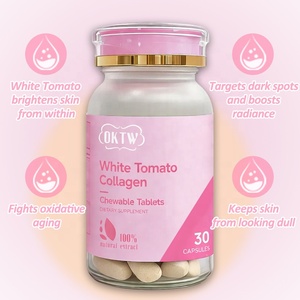 Tabletas Masticables <span class=keywords><strong>de</strong></span> Colágeno <span class=keywords><strong>de</strong></span> Tomate Blanco OKTW, 30 Unidades, Aclaran <span class=keywords><strong>la</strong></span> <span class=keywords><strong>Piel</strong></span>, Antienvejecimiento, Antioxidantes, Certificación GMP, 100% Natural - Product Image 2