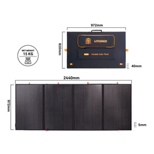 สถานีพลังงานแสงอาทิตย์แบบพกพาอเนกประสงค์ OEM 400W สำหรับใช้งานกลางแจ้ง พร้อมแผงโซลาร์เซลล์แบบพับได้ กันน้ำ ใช้ชาร์จมือถือได้ เหมาะสำหรับการตั้งแคมป์ - Product Image 2