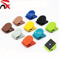 Aimants de réfrigérateur personnalisés avec logo, clips magnétiques de qualité supérieure, décoration de bureau, pinces à papier métalliques colorées pour réfrigérateur