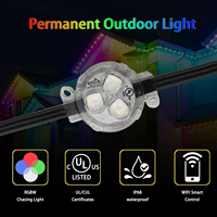 HRSYT DC36V Prix usine Contrôle intelligent par application Télécommande Éclairage extérieur permanent à points de pixels LED RGB RGBW pour maisons sous les avant-toits