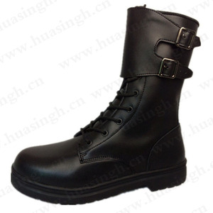 XC, bottes tactiques françaises en cuir gaufré à deux boucles, bottes de <span class=keywords><strong>jungle</strong></span> à semelle en caoutchouc anti-humidité, HSM266 - Product Image 4