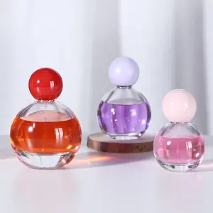 Luxury Design 50ml Cute Customized Empty Perfume Atomiser Glass Ball Shaped Bottle