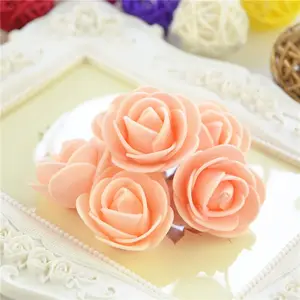Fabriek Direct Schuim Rose Bloem Hoofd Mini Pe Rose Bloemen Voor Sieraden Maken Bruiloft Decoratie