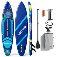 Planche de SUP gonflable tout usage OEM Drop Stitch 305x81x15CM en EVA/PVC avec système 3 ailerons, écologique et portable pour lacs