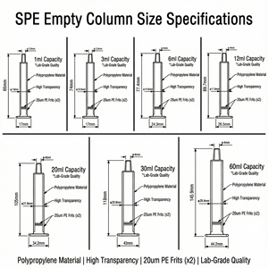 Colonne vide AC de 30 ml de qualité industrielle pour tests pilotes à grande échelle, 2 pièces, en PE, résistante à la corrosion, stabilité par lots ≤3% - Product Image 5