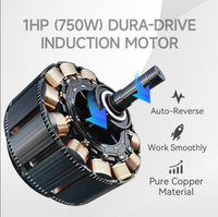Triturador de Residuos de Alimentos Eléctrico de Doble Etapa de Acero Inoxidable para el Hogar, Triturador Continuo de Desechos con Motor de CC de 1 HP