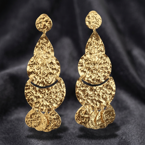 Wholesale Laxmi Jewelers Brass Drop Earrings Bulk Genuine <b>Healing</b> <b>Crystal</b> 18K Gold Plated Finish Boho Chic Design Gift Quality - Product Image 2