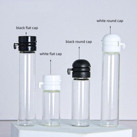Flacon compte-gouttes de luxe en verre transparent pour huiles essentielles, ampoule médicale, 1ml, 2ml, 3ml, 5ml, avec bouchon à ouverture facile