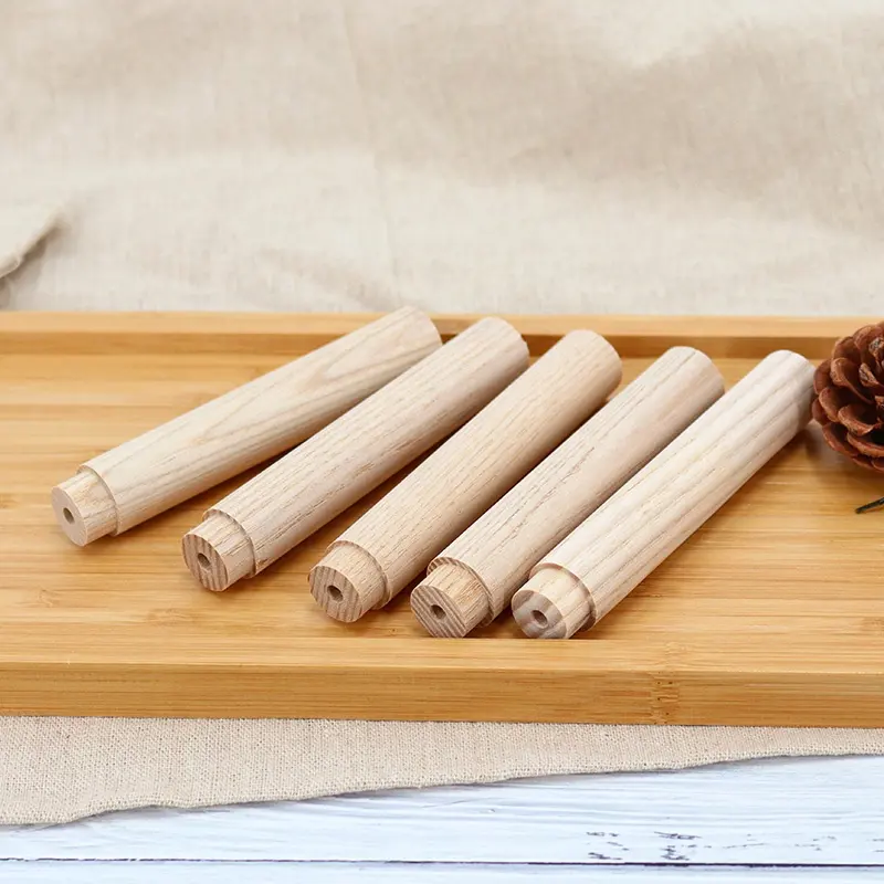 Vietnam Wholesale Round Unfinished Wood Rods Waxing Handle Wooden Sticks For Craft