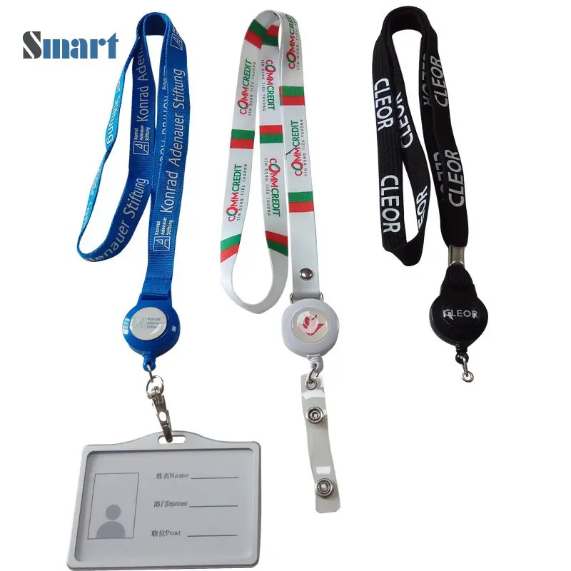 Custom Branding Name Badge Holder Thermanl Transfer Lanyard  Safety Release Clip Sublimation Blank Lanyard For Keys