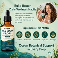 Complément Liquide Kelaen Sea Moss Drops 3000mg Formule Océanique Gouttes Botaniques pour le Bien-être Quotidien