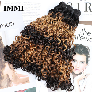 Bó Tóc Người SDD Giao Hàng Thả Vận Chuyển Với Tóc Người Nguyên Bản Thẳng Xương Màu Ombre 4/27 Kèm Kẹp - Product Image 2