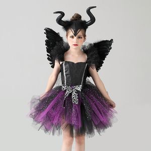 Robe Tutu de Sorcière d'Halloween de Haute Qualité pour Filles, Costumes de Démon pour Enfants, Tenues de Fête de Carnaval pour Personnages de Princesse de Télévision - Product Image 2