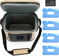 Sac isotherme portable moderne imperméable en TPU avec fermeture éclair, 28 canettes, anti-fuite, pour le camping, la plage, les voyages, les pique-niques, la pêche