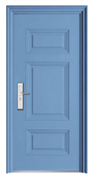 Porte de sécurité extérieure en acier, plaque d'acier épaisse, anti-effraction, porte métallique pour construction résidentielle