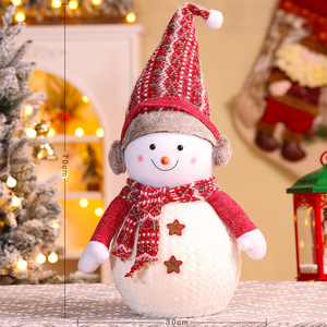 Christmas Snowman Ornaments Decorations Christmas Snowman with <b>Red</b> Knitted <b>Scarf</b> Christmas Decor for Mall/Store Displays - Product Image 5