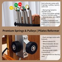 Ressorts en fil de piano allemands personnalisés avec logo, couleur du revêtement et du cadre, pour Reformer de Pilates commercial – Vente directe usine