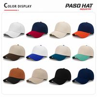Casquette de baseball sportive structurée à 5 panneaux courbés, broderie 3D personnalisée, deux tons, couronne moyenne, 100% coton