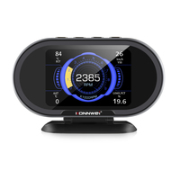 Автомобильный бортовой компьютер KONNWEI KW206 OBD2, сканер OBD2, датчик расхода топлива, температуры воды, HD цифровой дисплей