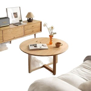 <b>Wood</b> Round Coffee <b>Table</b> Handmade <b>Solid</b> <b>Wood</b> <b>Top</b> Living Room Balcony Use - Product Image 4