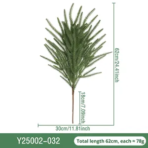 Rami <span class=keywords><strong>di</strong></span> Pino Artificiali Cinesi per Decorazioni Natalizie, Ornamenti <span class=keywords><strong>di</strong></span> Piante Verdi in Plastica con Aghi <span class=keywords><strong>di</strong></span> Pino - Product Image 6