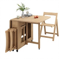 Table de salle à manger pliante rectangulaire en bois multifonctionnelle, convertible, petite, sans installation, blanche, pour l'extérieur
