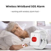 Bracelet personnel SOS Système d'alarme sans fil 433MHz Bracelet Bouton de panique d'urgence pour patient âgé