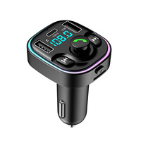 Lecteur MP3 stéréo portable pour voiture, émetteur FM BT5.0, double ports de charge USB, prise en charge mains libres, lecteur de carte U-disk, chargeur de voiture, AUX, carte SD