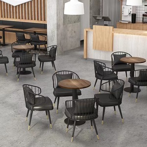 Mesa de cafetería ergonómica sillas de lujo para restaurante profesional y lugar para comer - Product Image 1