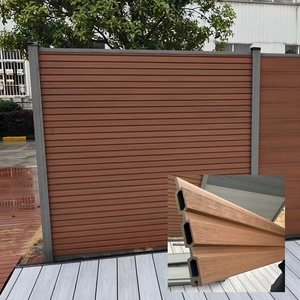 Recinzione da Giardino Europea in Alluminio, Migliore per la Privacy, Verniciata a Polvere Nera, per Esterni, <span class=keywords><strong>Casa</strong></span>, Recinzione in Ferro, Legno 3D per Traliccio da Giardino - Product Image 1