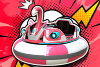 Bateau tamponneur gonflable en PVC et fibre de verre en forme de voiture, voiture tamponneuse électrique aquatique, véhicule tamponneur aquatique pour enfants, parc aquatique