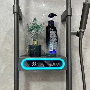 Kepala pancuran kuningan kelas atas dipoles selesai dengan katup keramik inti berdiri lantai keran pijat hujan bintang lima tahun - Product Image 3