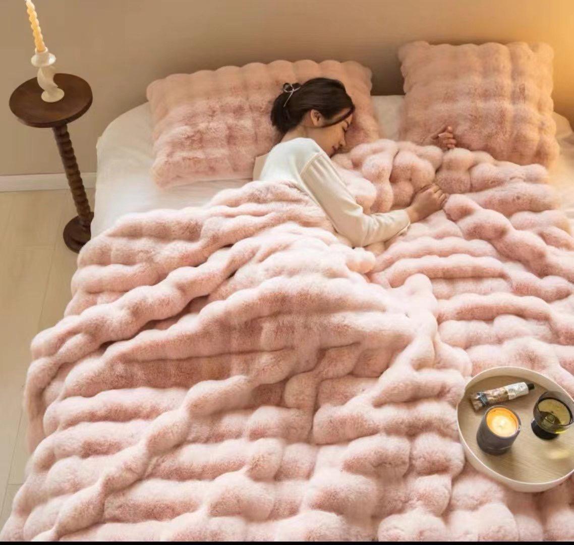 Fur Throw Thick Pink Blanket Chelsea Pink Fur Throw Large Faux Fur