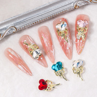 Adornos de Uñas 3D Coloridos con Forma de Varita Mágica, Estilo Sailor Moon, Mariposa de Aleación, Marca YUCAGCI, Accesorios para Uñas al por Mayor