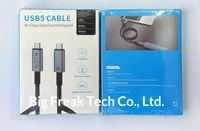 Cable de Datos USB-C 5.0 de 16K60Hz y 80Gbps con Carga PD de 240W para Thunderbolt 4, MacBooks, iPad Pro, Hub, Base de Conexión - 1m, Caja Incluida