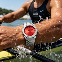 Personalisieren Sie Ihr Logo Herren Luxus Hochwertige Edelstahl Wasserdichte Quarz-Uhr Kalender Mattiertes Gehäuse Herrenuhren