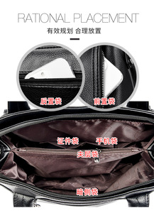 Sacs à bandoulière en cuir PU de qualité pour femmes, sacs à main de luxe, sacs pour femmes, sacs de créateurs, sacs fourre-tout de grande capacité - Product Image 2