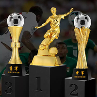Trophée de football personnalisé en forme de botte dorée, coupe du gagnant, en cristal, fait main, base or et noir, logo personnalisé, football