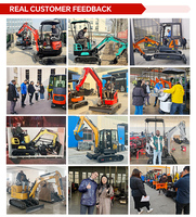 Excavator Mini 3 Ton Diesel, Penggali 3.5T, Kabin Tertutup, AC, Auger Hidrolik, Mesin Kubota, Ukuran Kecil, Baru
