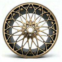Jantes forgées sur mesure, luxe rétro, or foncé, 18, 19, 20, 21, 22, 23 pouces, 5x112, 5x114.3, 5x120, 5x130 pour Mustang, Porsche, Corvette
