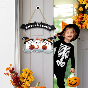 Panel Decorativo de Madera Personalizado para Halloween con Diseño de Araña y Fantasma, Ideal para Decoración de Patio, Hogar, Fiestas y Festividades - Product Image 4